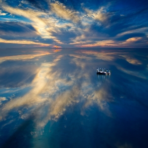 海 水 海洋 地平線 写真