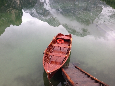 Sea water wood boat Photo