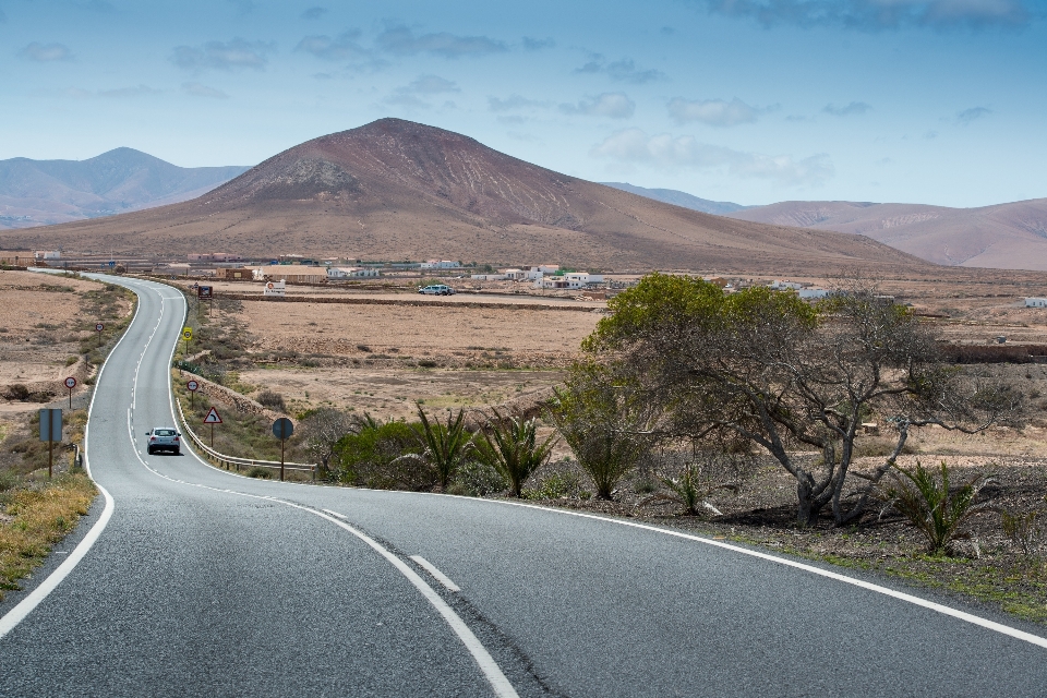 Landscape mountain road hill