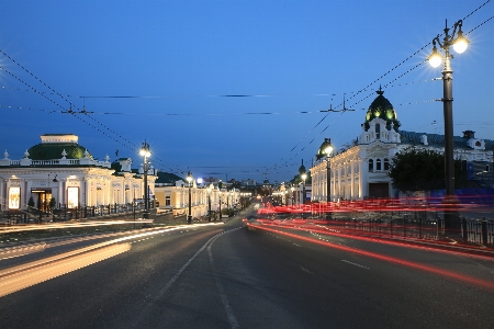 Sunset road street night Photo