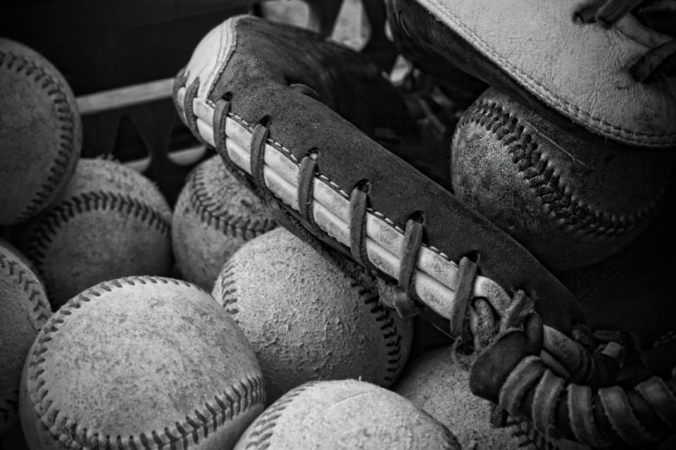 Shoe black and white baseball