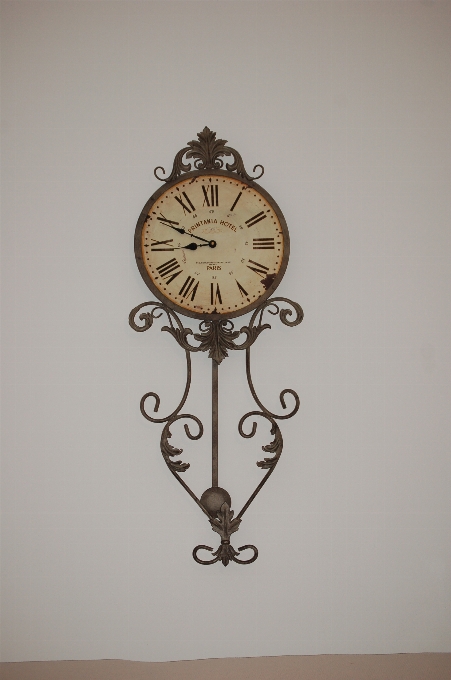 Wood antique clock time