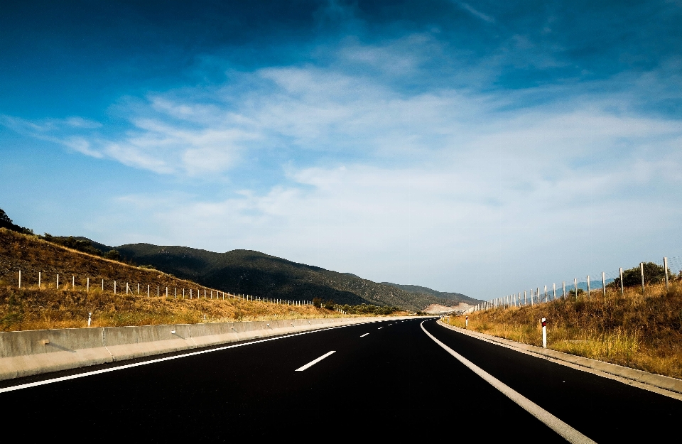 Landscape horizon mountain fence