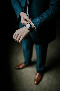 Hand man suit photography Photo