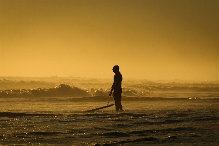 Man beach landscape sea Photo