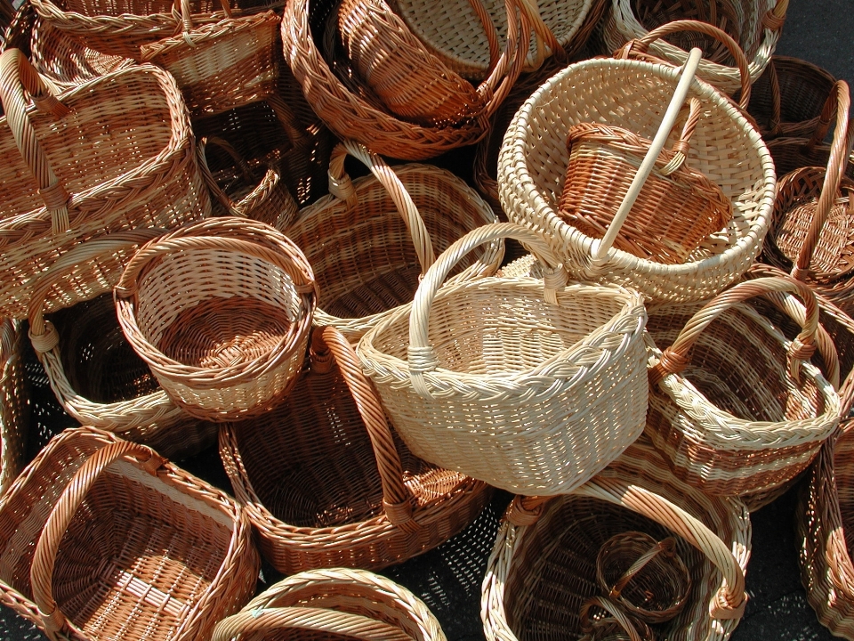 Wood food metal shopping