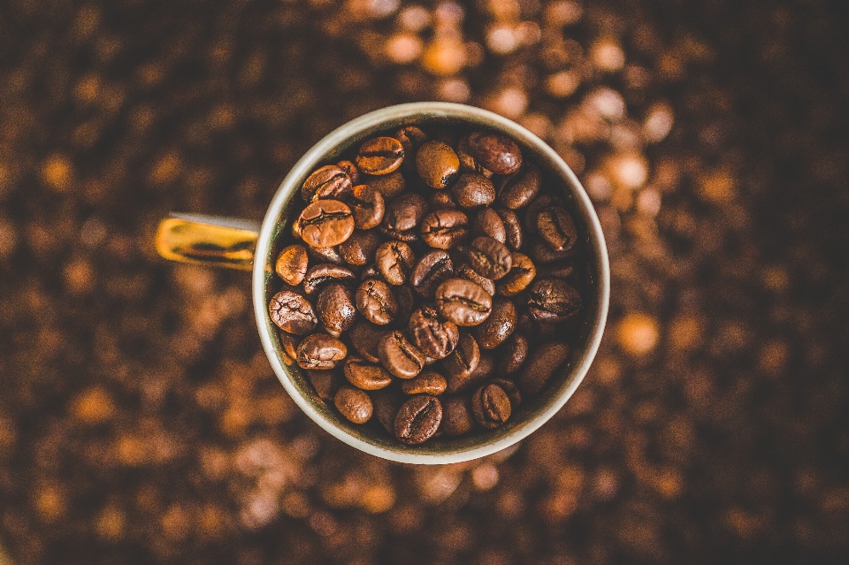 Coffee cup macro metal