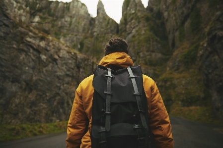 Man walking person road Photo