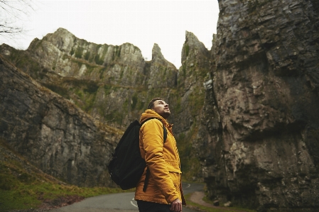 Man landscape nature rock Photo