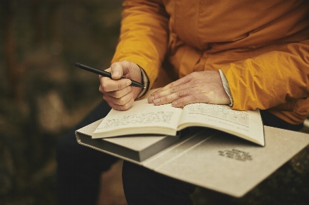 Notebook writing man book Photo