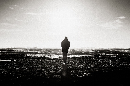 男 ビーチ 風景 海 写真