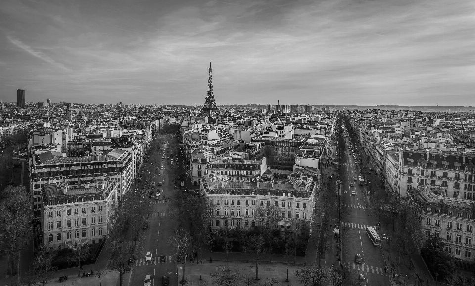 En blanco y negro
 horizonte fotografía ciudad