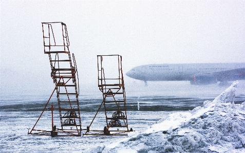 Snow cold winter boat Photo