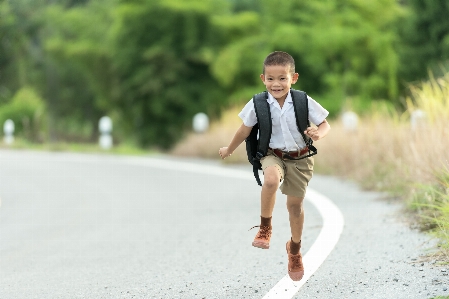 Outdoor people backpack cute Photo