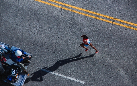 Woman road sport running Photo