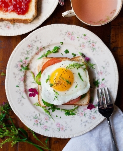 フォーク 皿 食事 食べ物 写真