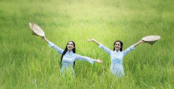 Grass outdoor light girl Photo