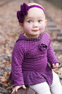 Girl purple cute female Photo