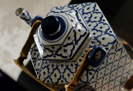 White tea flower teapot Photo