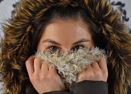 Winter frau haar weiblich Foto