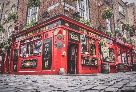 Architecture town restaurant cobblestone Photo