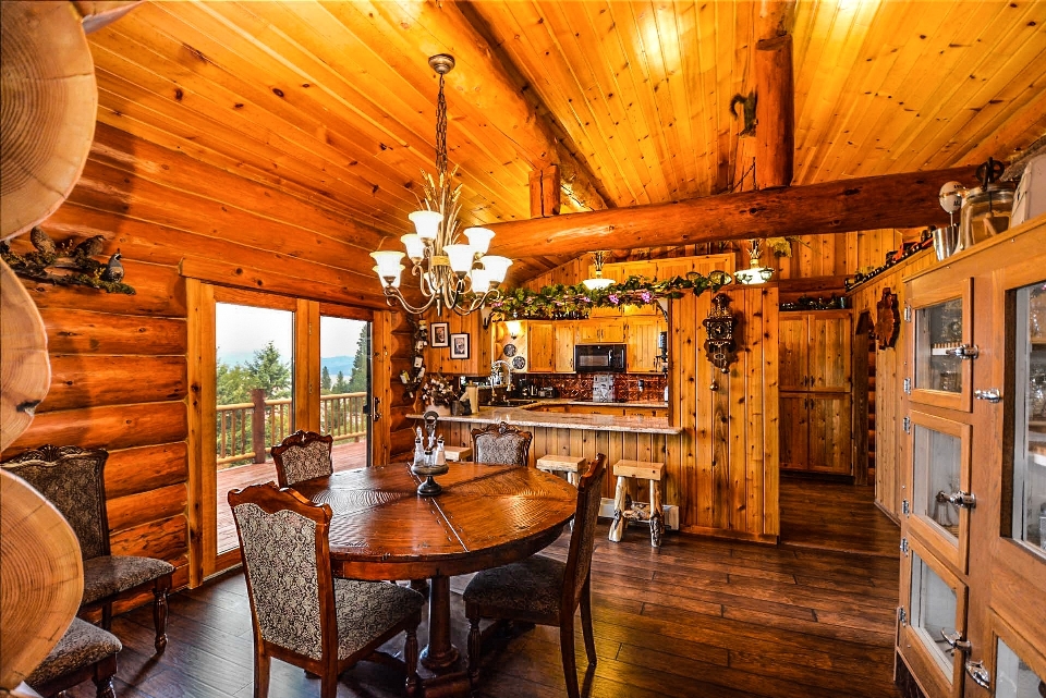 Arquitectura madera casa interior