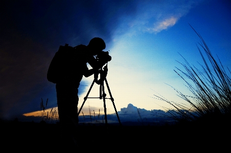 Horizon silhouette light cloud Photo