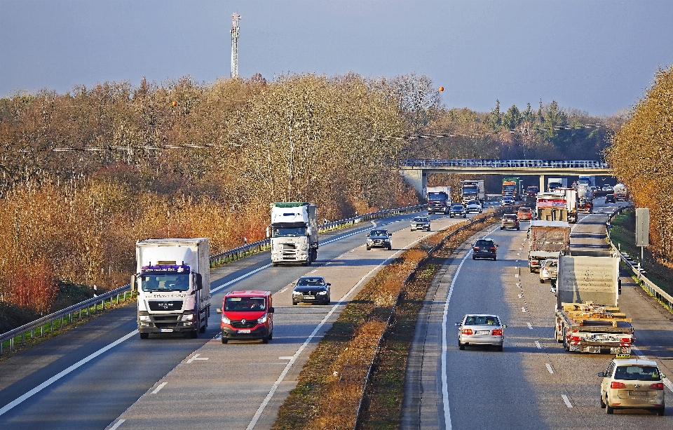 Paysage route pont circulation