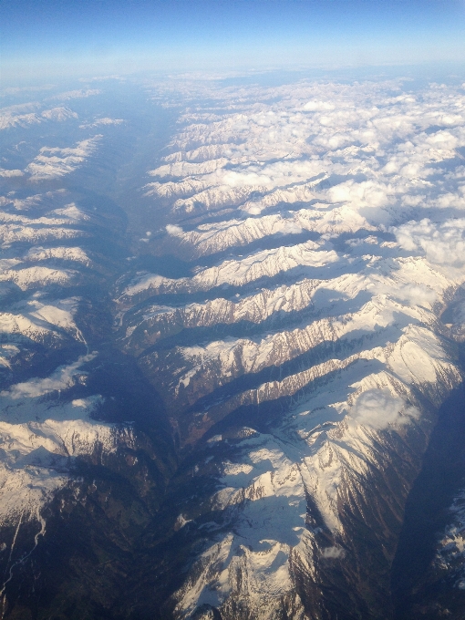 風景 地平線 山 雪