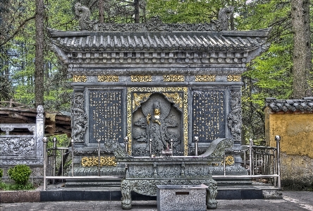 Foto Bangunan istana monumen agama budha