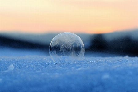 Sea ocean horizon snow Photo