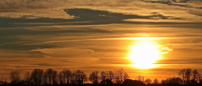 Horizon winter cloud sky Photo