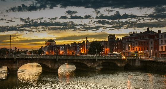 Architecture sunset bridge morning Photo