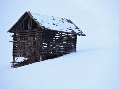 Snow winter roof barn Photo