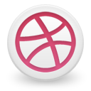 Dribbble, logo, social network, button