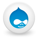 Drupal, logo, social network, button