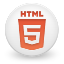 Html5, logo, social network, button