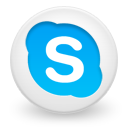 Skype, logo, jaringan sosial, tombol