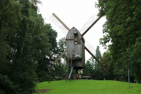 Photo Arbre moulin à vent bâtiment chapelle