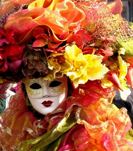 Woman flower red carnival Photo