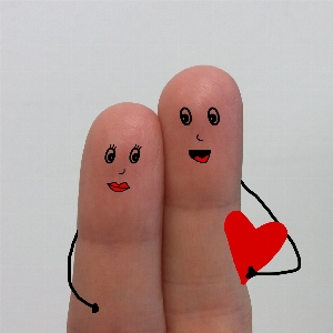 Hand leg love heart Photo