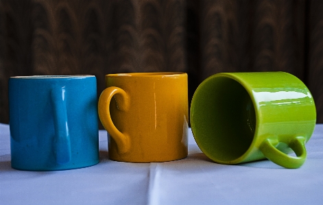 Coffee cup orange green Photo