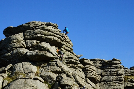 Rock walking mountain people Photo