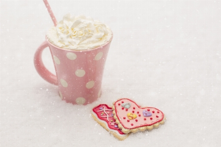 Snow winter sweet hot chocolate Photo