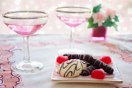 Wine glass celebration love Photo