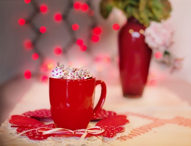 Raspberry flower petal celebration Photo