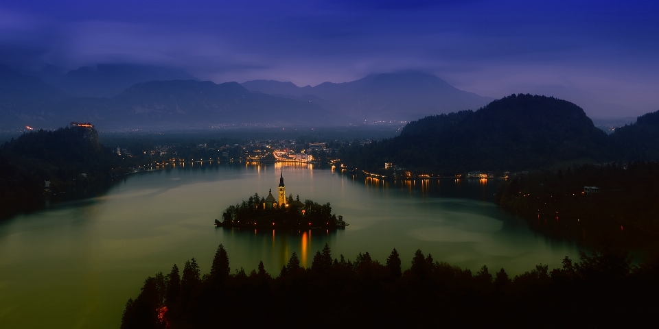 Landscape water forest mountain