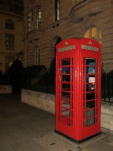 Red phone telephone lighting Photo