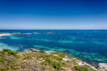 Foto Pantai lanskap laut pesisir