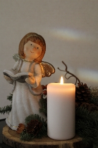 Flower decoration candle christmas Photo